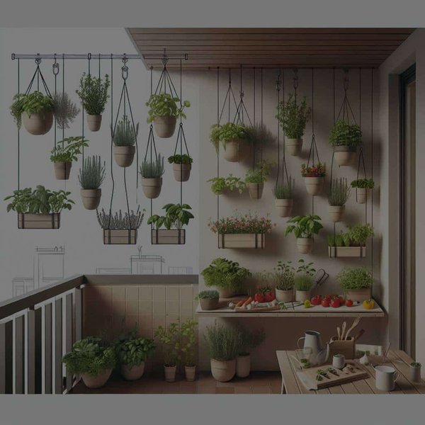 Comment transformer un balcon en potager suspendu pour aromates et petits légumes?